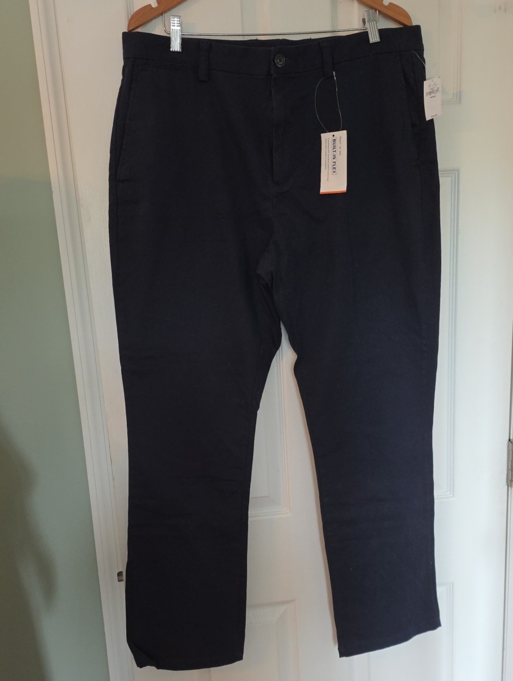 NWT Old Navy Men's Ultimate Straight Built-In Flex Chino Pants Navy Blue 38x32